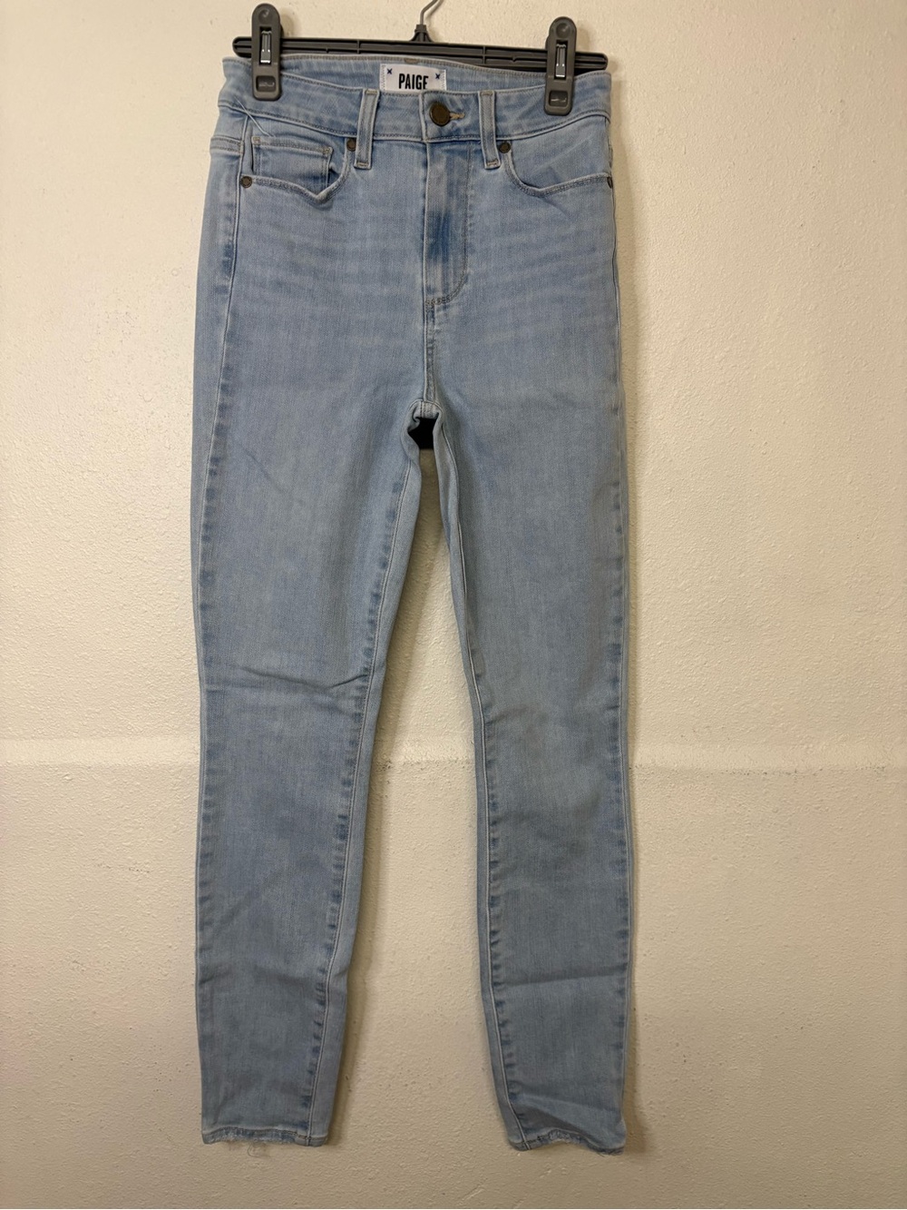 PAIGE High-Rise Light Blue Skinny Jeans